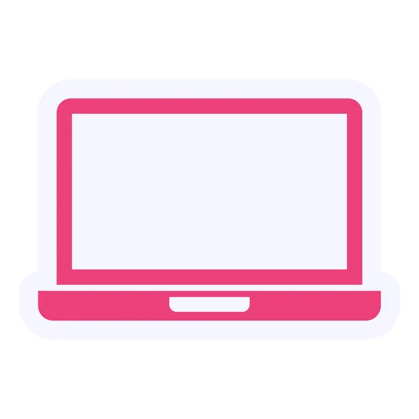 Gaming Laptop Vector Glyph Icon Design — стоковый вектор