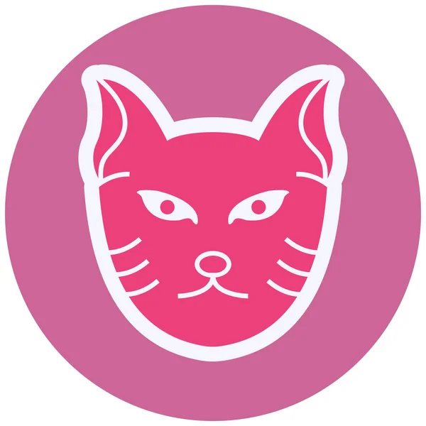 Cat Web Icon Vector Illustration — Stockvektor