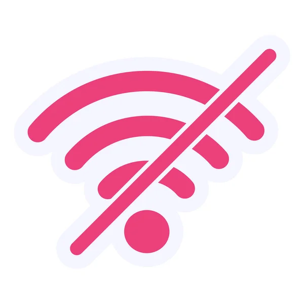 Disconnected Wifi Icon Vector Illustration — Stockvector