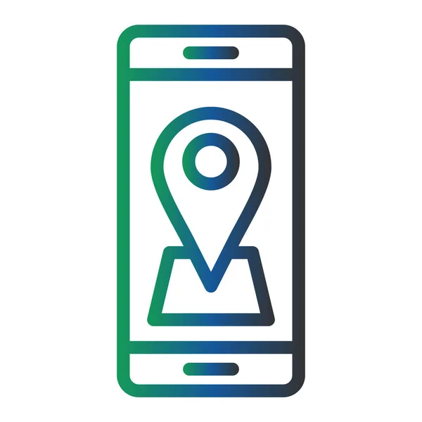 Mobile Application Location Gps Icon Web Illustration — Image vectorielle