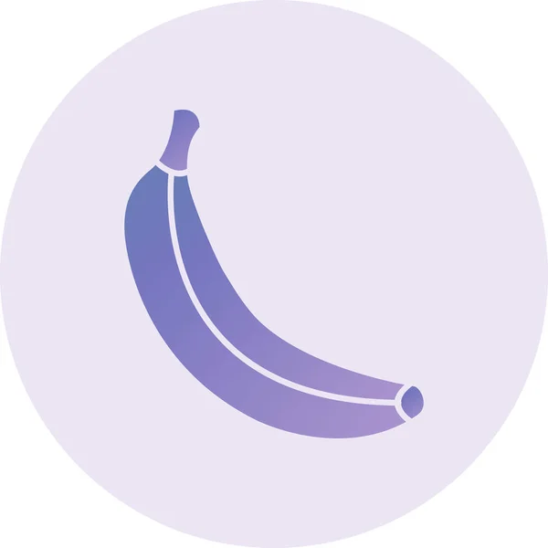 Banana Illustrazione Vettoriale Icona Web — Vettoriale Stock