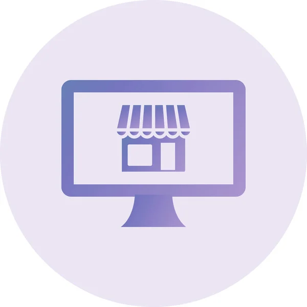 Progettazione Icone Glyph Vettoriale Dello Shopping Online — Vettoriale Stock