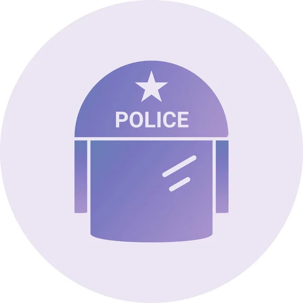 Vector Illustration Modern Police Helmet Icon — Archivo Imágenes Vectoriales