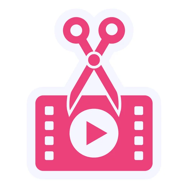 Simple Icon Video Editing App — Stockvektor