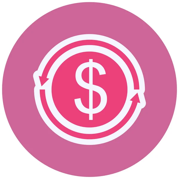 Dollar Web Icon Simple Illustration Money Flow — Vetor de Stock