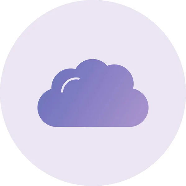 Cloud Vector Glyph Icon Design — Vetor de Stock