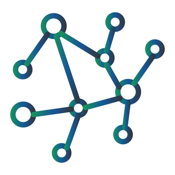 Molecular Icono Web Ilustración Simple — Vector de stock