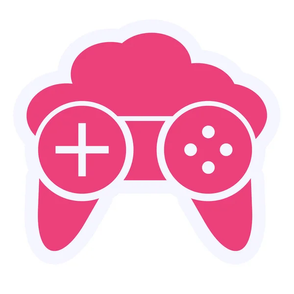 Gaming Cloud Vector Glyph Icon Design — Stockvector