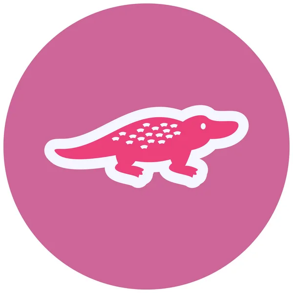 Crocodile Web Icon Vector Illustration — 图库矢量图片