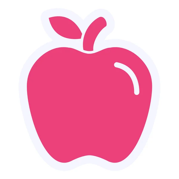 Manzana Icono Web Vector Ilustración — Archivo Imágenes Vectoriales