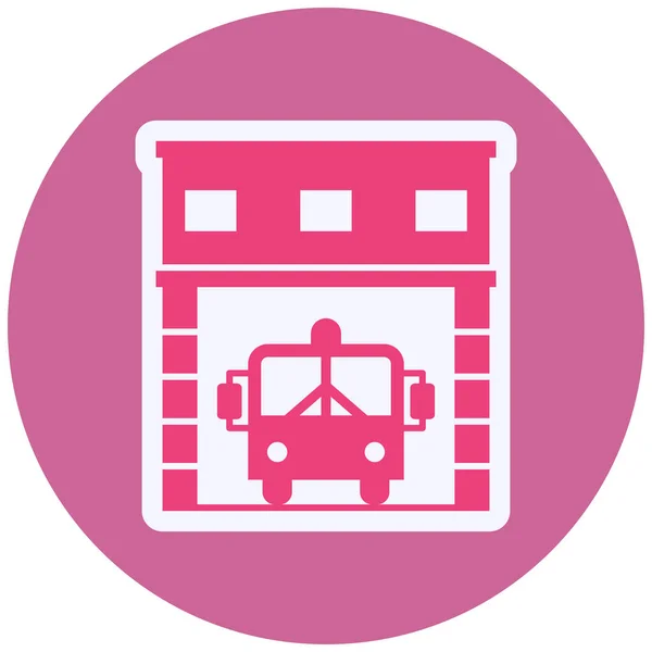 Fire Station Vector Glyph Icon Design — Stockvector
