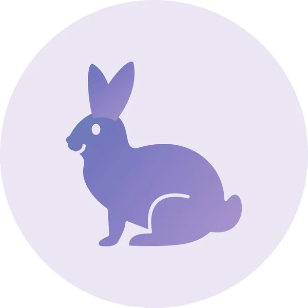 Rabbit Web Icon Vector Illustration — Stok Vektör