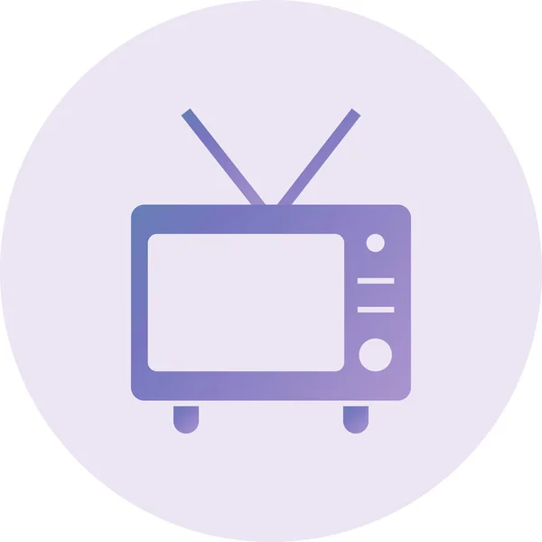 Vector Illustration Television Icon — Stock Vector