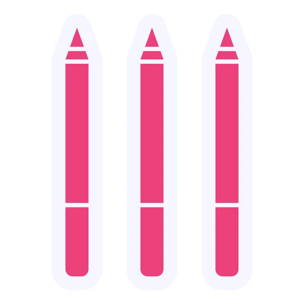 Eye Pencils Vector Glyph Icon Design — Stok Vektör
