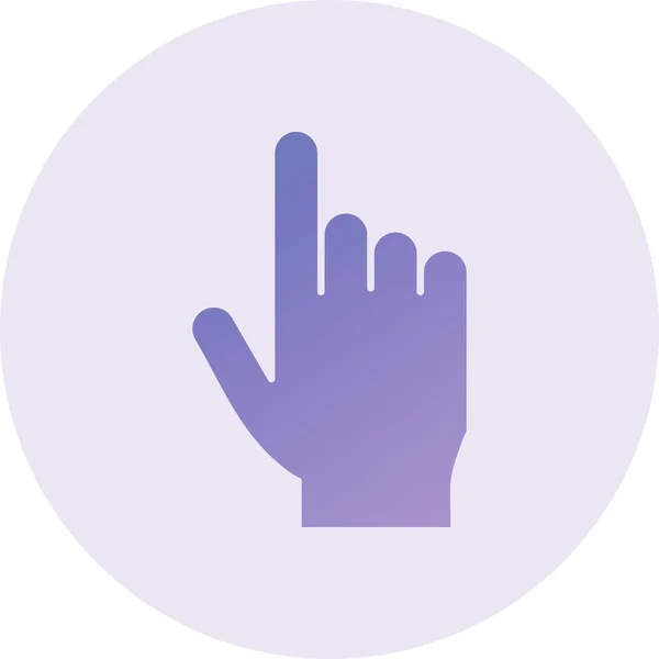 Pointing Hand Web Icon Vector Illustration — Vettoriale Stock
