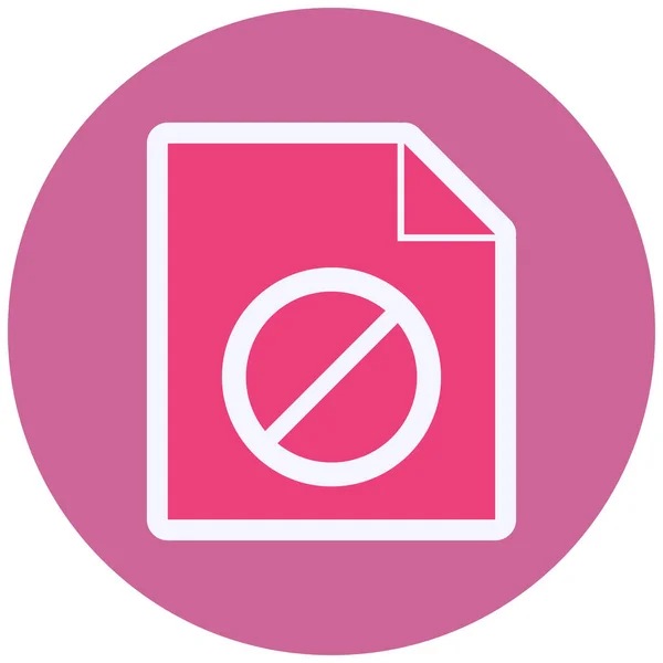 Unauthorized Documen Vector Glyph Icon Design —  Vetores de Stock