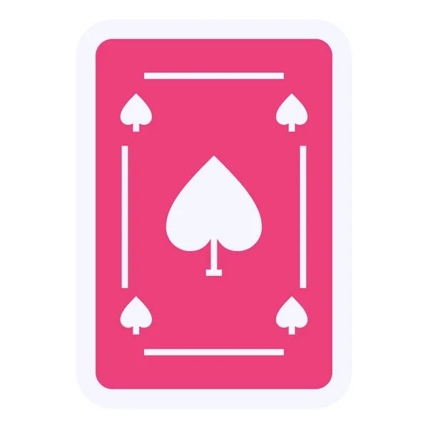 Playing Card Icon Illustration Simple Web — Vector de stock