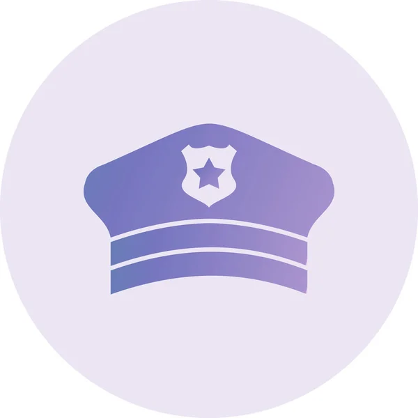 Police Hat Vector Icon Modern Simple Illustration — 스톡 벡터