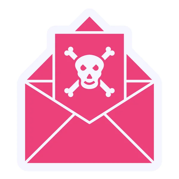 Email Virus Vector Glyph Icoon Ontwerp — Stockvector