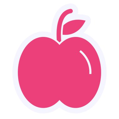 Elma. Web simgesi vektör illüstrasyonu