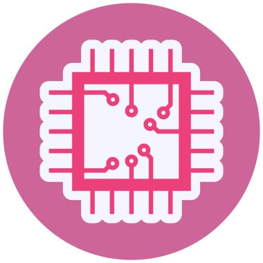 computer chip. simple design illustration