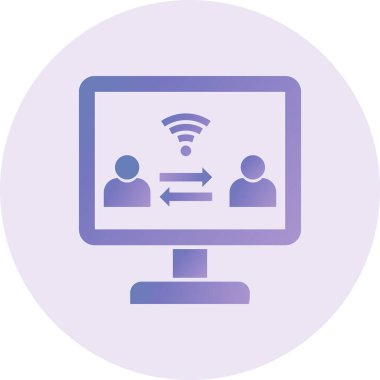 Sosyal Medya modern simgesinin vektör illüstrasyonu