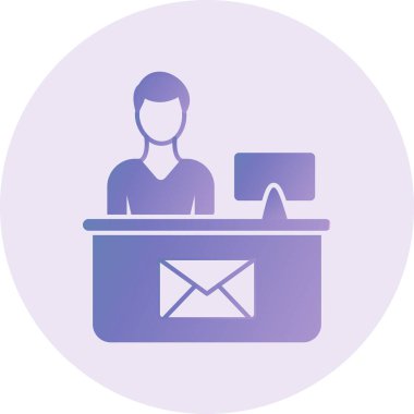 Office Worker  Vector Glyph Icon Design