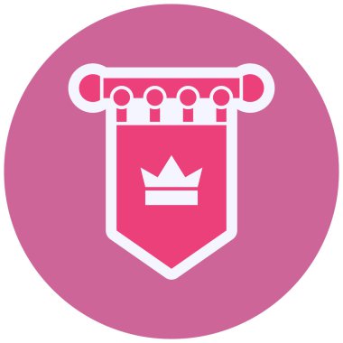 Bir bayrak simgesinin vektör illüstrasyonu