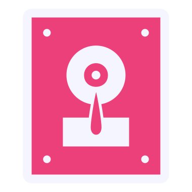 Sabit Sürücü Vektörü Şekil Simgesi Tasarımı