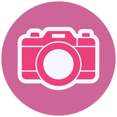 Kamera. Web simgesi basit illüstrasyon