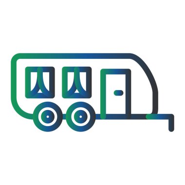 vector illustration of Vanity van, transportation