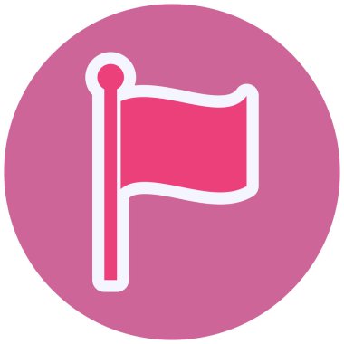 Bayrak Vektörü Şekil Simgesi Tasarımı