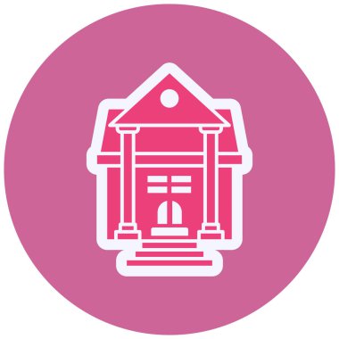 building vector icon modern illustration. Mansion
