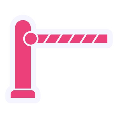 Bariyer Vektör Şekil Simgesi Tasarımı 