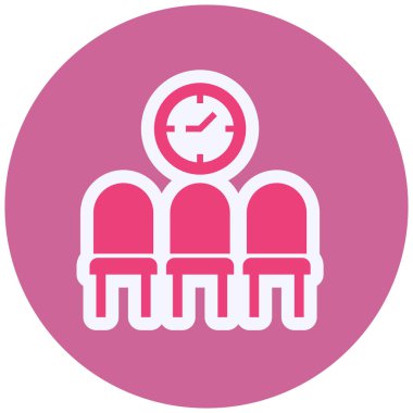 Bekleme odası. Web simgesi basit illüstrasyon
