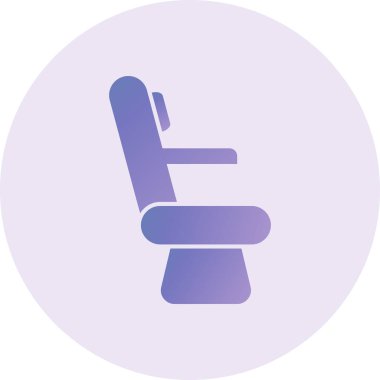 Pilot koltuğu. Web simgesi basit illüstrasyon