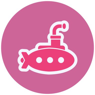 denizaltı ağ simgesi vektör illüstrasyonu