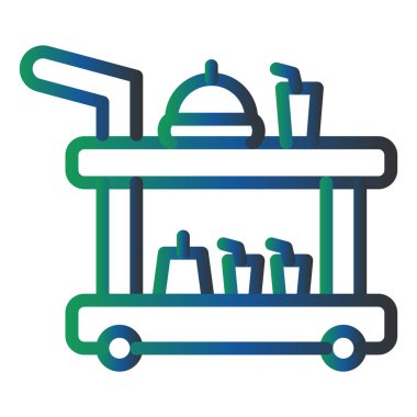 Food Trolley icon, simple illustration