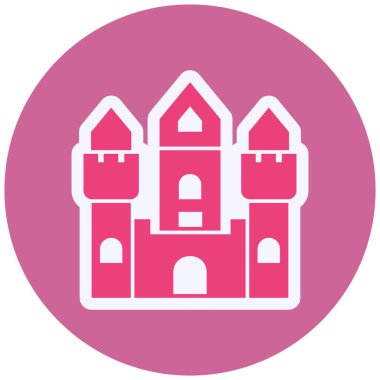 Şato. Web simgesi basit illüstrasyon