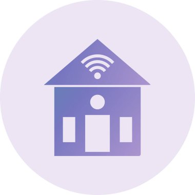 Akıllı Ev Vektörü Kabartma Simgesi Tasarımı 