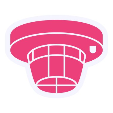 Yangın dedektörü Vektör Kabartma Simgesi Tasarımı 