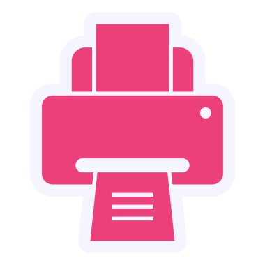 Yazıcı. Web simgesi basit tasarım