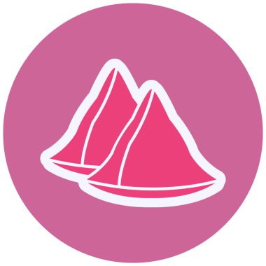 Samosas  web icon vector illustration
