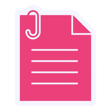 Belge. Web simgesi basit illüstrasyon