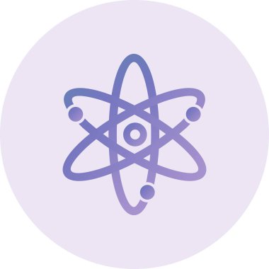 atom simgesi vektör illüstrasyonu 