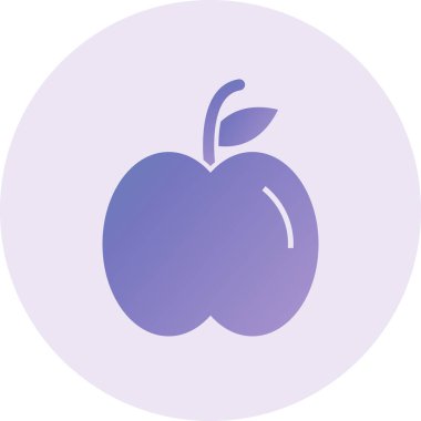 Elma. Web simgesi vektör illüstrasyonu