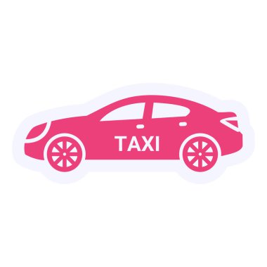 Taxi web icon vector illustration
