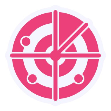 Radar. Web simgesi basit illüstrasyon