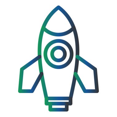 roket ikonu vektör illüstrasyonu