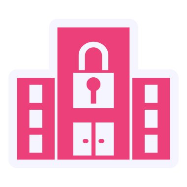 Lockdown Vector Glyph Icon Design